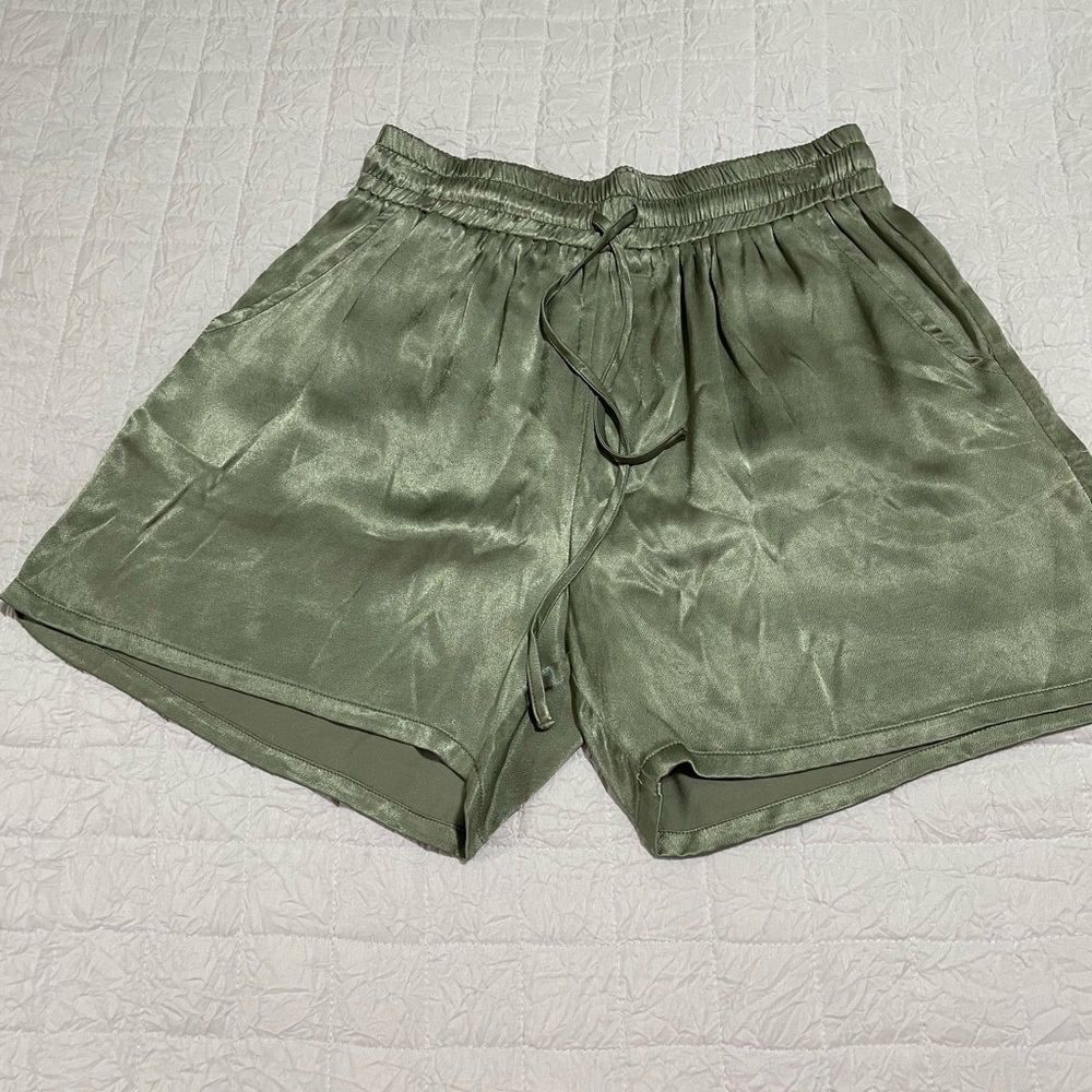 Blue B drawstring shorts. Size large